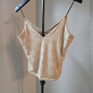 Leopard Print Spaghetti Strap Top